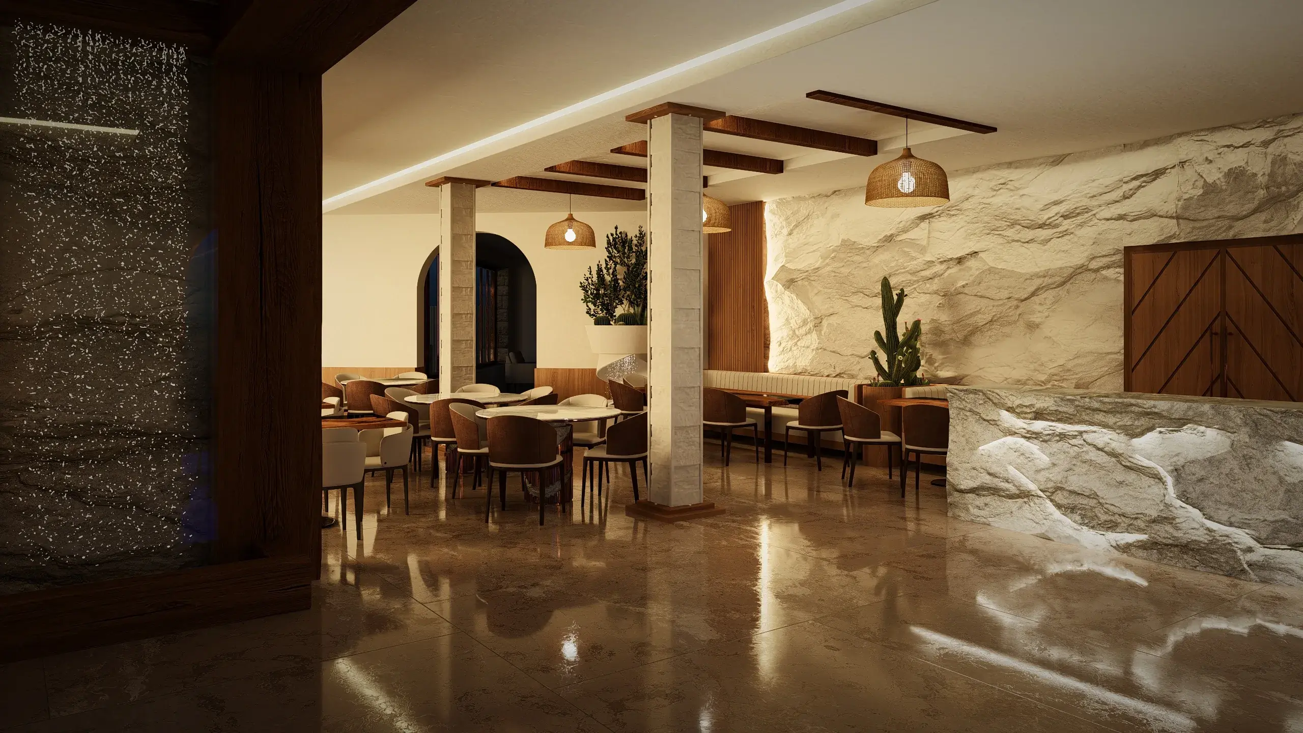 Restobar interior lounge view 7 by Khalil Grouz